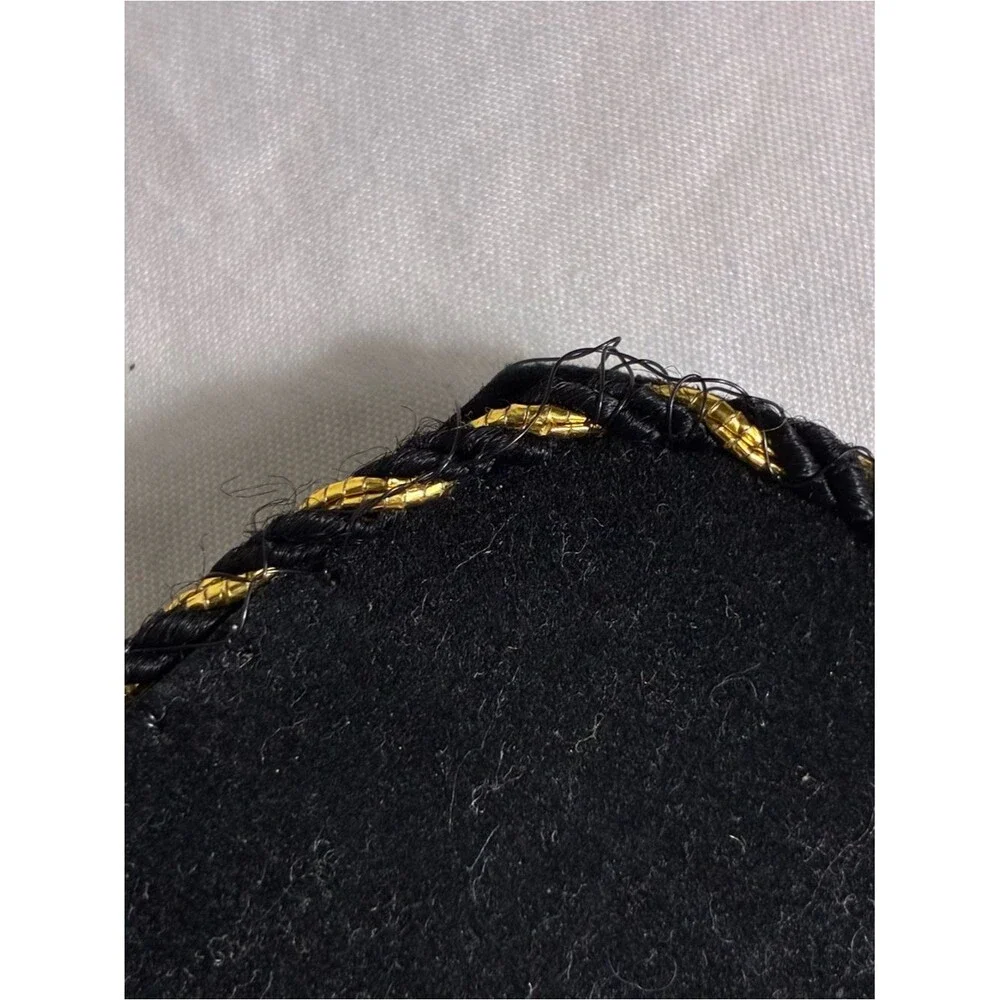 Womens belt 32” long velvet with Gold Stitching elegant
